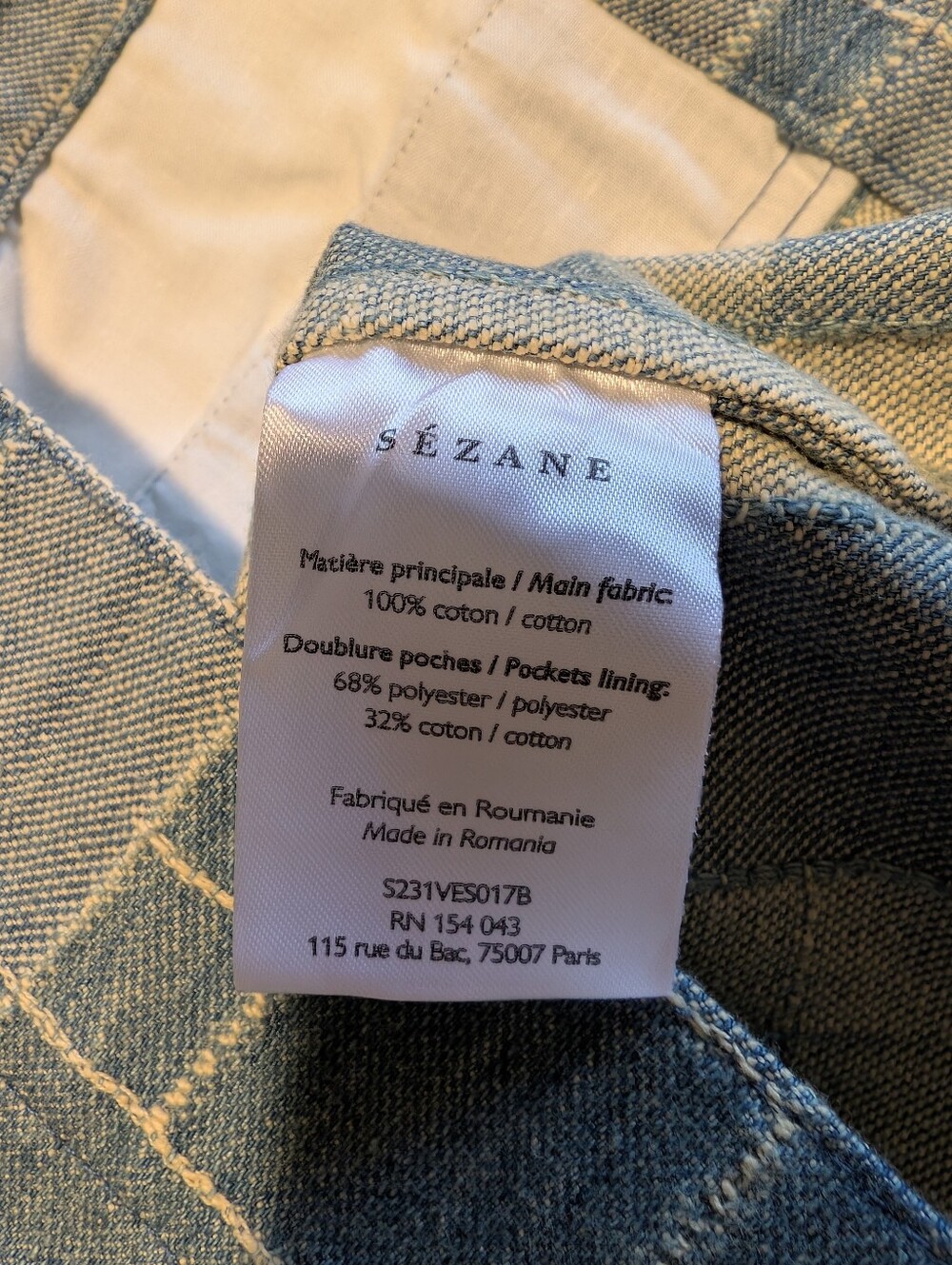 Sezáne Timothé Patchwork Denim Vest - Picture 9 of 9